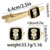 Animal-shaped cufflinks and tie clips for men, business style, shirt cuff studs, tie clip set, gift box, alloy.