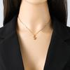 EILIECK 316L Stainless Steel Heart Love Necklace Bracelets Earrings Set For Women New Trendy Gold Plated Waterproof Jewelry
