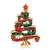 Mehrfarbige Strass-Weihnachtsbaum-Brosche für Damen, Brustnadel, Schmuck, Geschenk