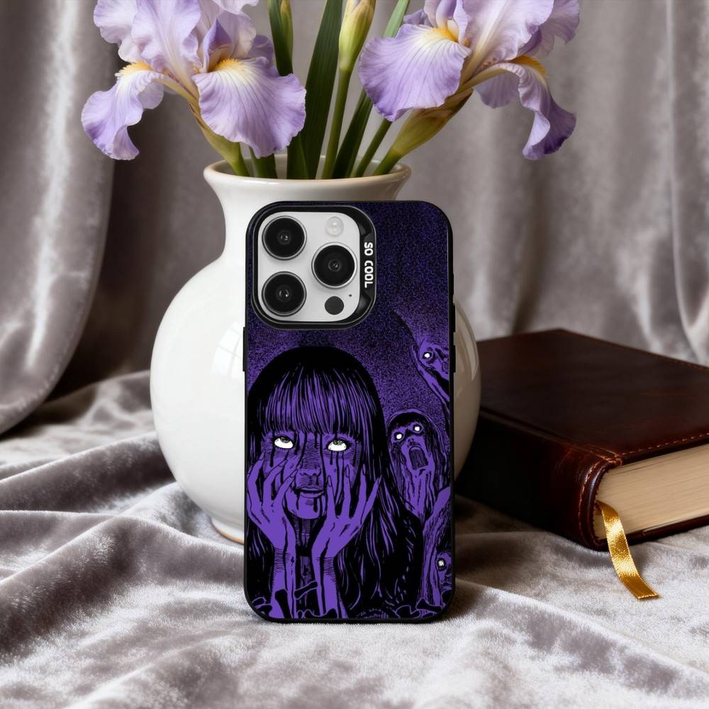 Movie H-Horror T-Tomie-E Phone Case For iPhone17,16,15,14,13,12,11 Plus,Pro Max Black Candy Silver Phone Case