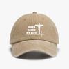 Jesus Saved My Life Hat Christian Washed Denim Baseball Cap Fashion Casual Unisex Women Adjustable Snapback Hats bone