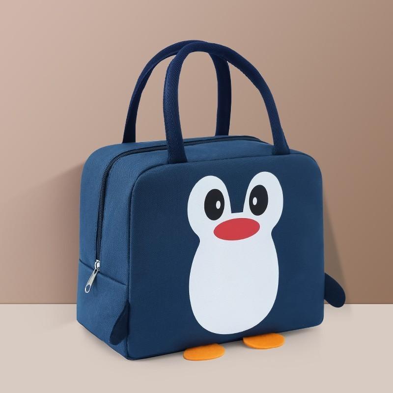 Cartoon Capacity Large Insulated Lunch Bag Wear Resistant Fun Animal Designs