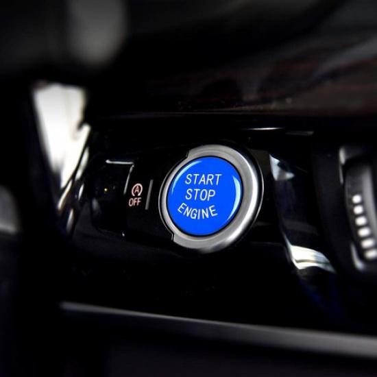 Blue Engine Start Stop Button Switch Cover For BMW F01 F02 F10 F11 5/7 Series