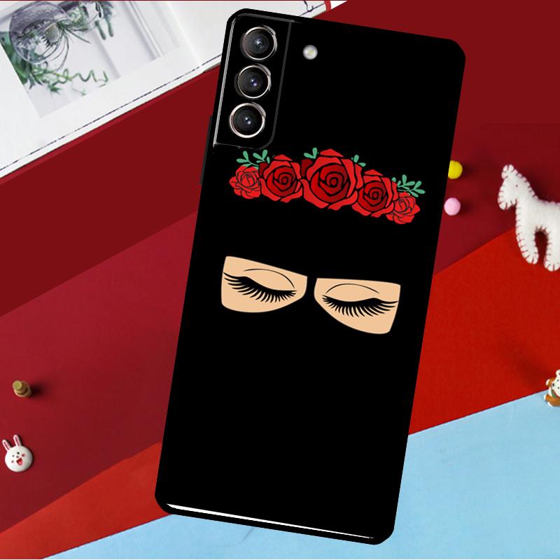 Arabic Muslim Islamic Girl Eyes Funda For Samsung Galaxy S26 S25 S24 S22 S23 Ultra Plus S20 S21 FE S9 S10 S25 FE Phone Case