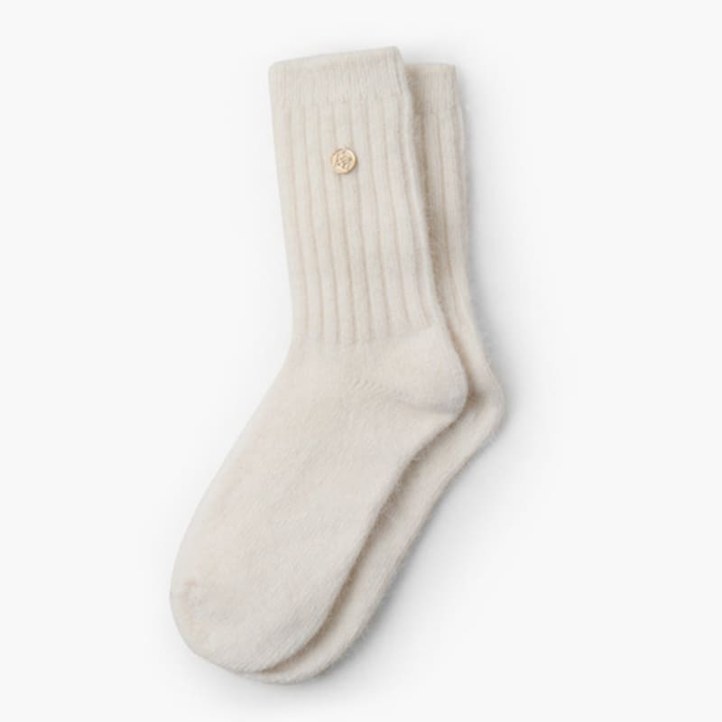 KUME Angora Socks, Ivory