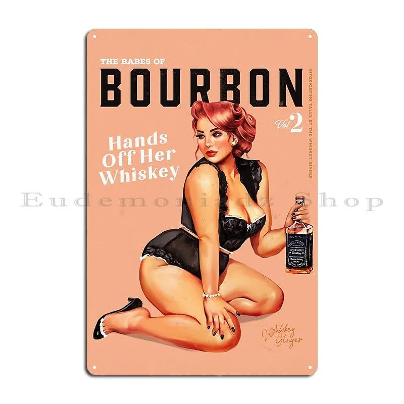 The Babes Of Bourbon Vol  Vodka Vixen Edition Sexy Vintage Pinup Art Illustration Metal Plaque Poster Living Room Club Bar