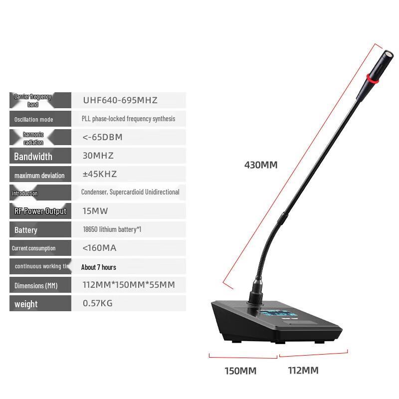 SAST OK-129 Professional Wireless Gooseneck Conference Microphone System
