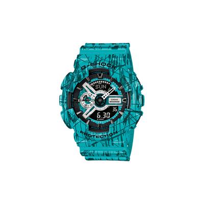 Casio Řada s duálním LCD/ukazatelovým displejem série SLASH PATTERN plně automatický kalendář nárazuvzdorné, antimagnetické a vodotěsné sportovní GA-110SL-3