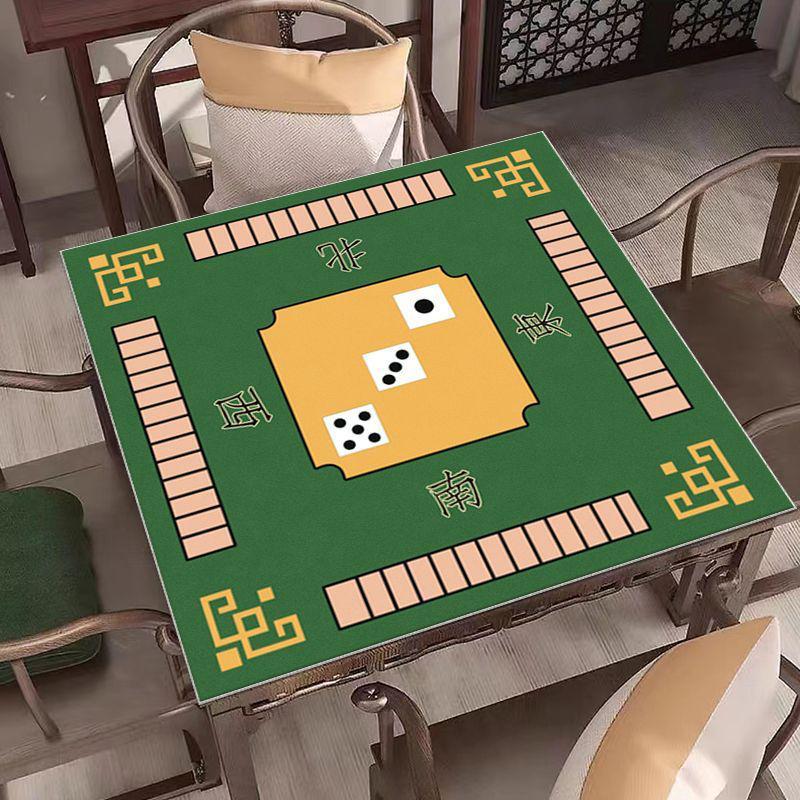 Sound-Dampening Anti-Slip Mahjong Table Mat - Wear-Resistant, Water-Absorbent, Home Game Room Accessory