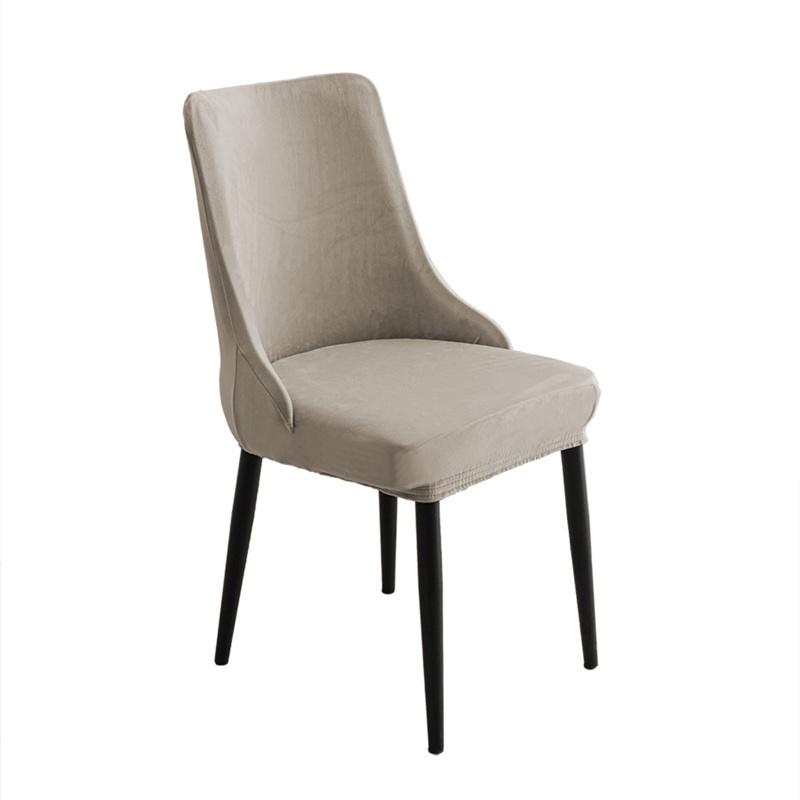 1/2 Stück Weiche Samt-Bogen-Esszimmerstuhlabdeckungen Dehnbar Kleine Sessel-Überwürfe Küchen-Sitzbezüge für Hochzeitsbankett Zuhause 1PC