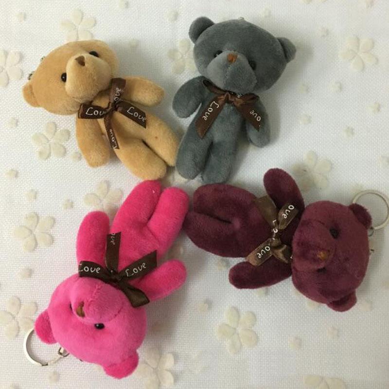 10CM Wedding Bear Stuffed Plush Toy Accessories Plush Toy Bear Key Chain Plush Toy
