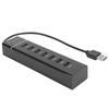 USB 3.0 Hub 7Port Splitter with Blue LED Indicator High Speed 5Gbps BYLP107 DC 5V