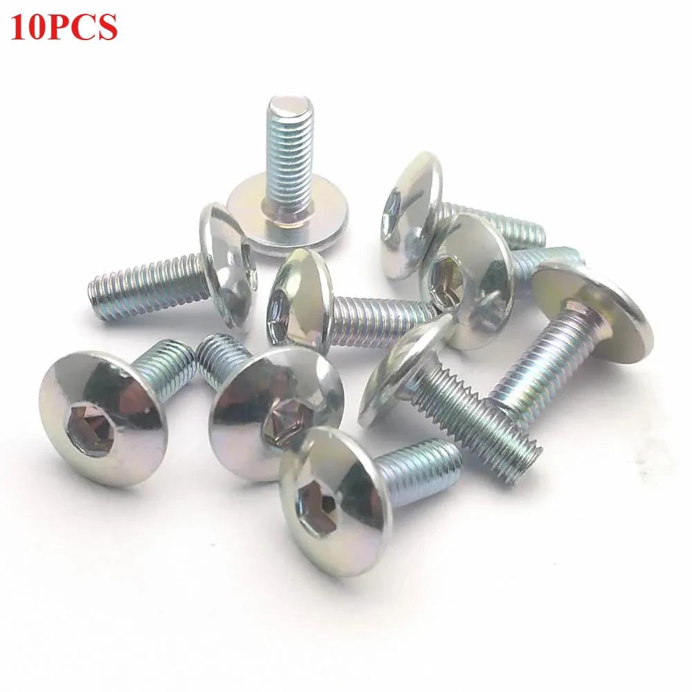

10-20 шт. Болт с большой плоской круглой головкой и внутренним шестигранником M6 6 мм M6X16 темно-серебристый для мотоцикла, скутера, квадроцикла, мопеда, пластиковой крышки