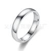 Japan and South Korea Simple 4mm Arc Stainless Steel Smooth Ring, European and American Popular Titanium Steel Couple Ring Hand Jewelry Wholesale