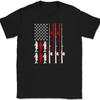 Catfish American Flag T-Shirt Funny Fishing Pole Tackle USA Pride Tee
