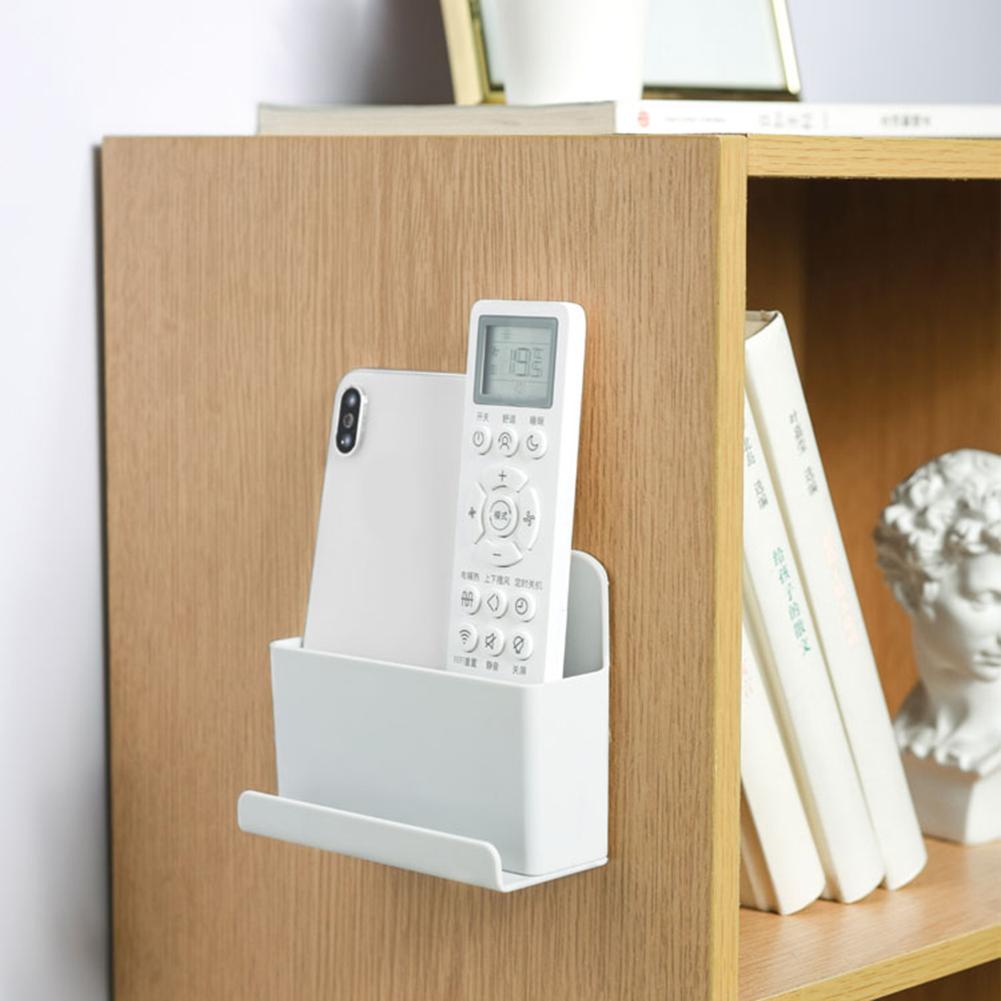 Remote Control Holder Wall Mount Phone Hanging Rack Self Adhesive Phone Storage Holder Multifunction for Bedroom Living Room