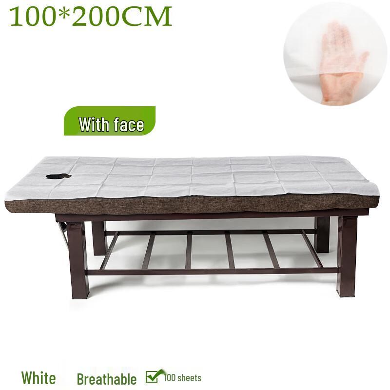 Extra Thick Breathable Disposable Non-Woven Bed Sheet with Face Hole