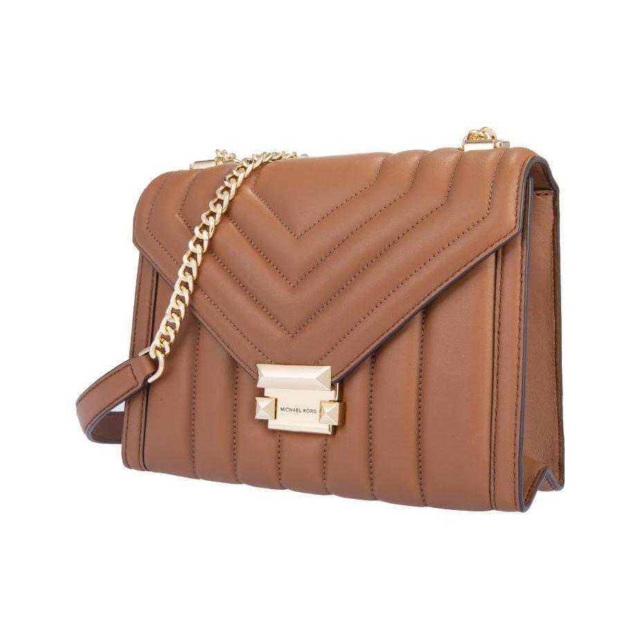

Michael Kors Whitney Chain Solid Flap Lambskin Envelope Crossbody Bag Women Bags Camel 30F8GXIL1T-203 Basic Set (Bag+Dust Bag)
