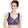 Dentelle Sexy Grosse Fille Mince Sans Anneau en Acier Grande Taille Sous-vêtement Style Gilet Élargi Sport Sommeil Push-up Soutien-gorge
