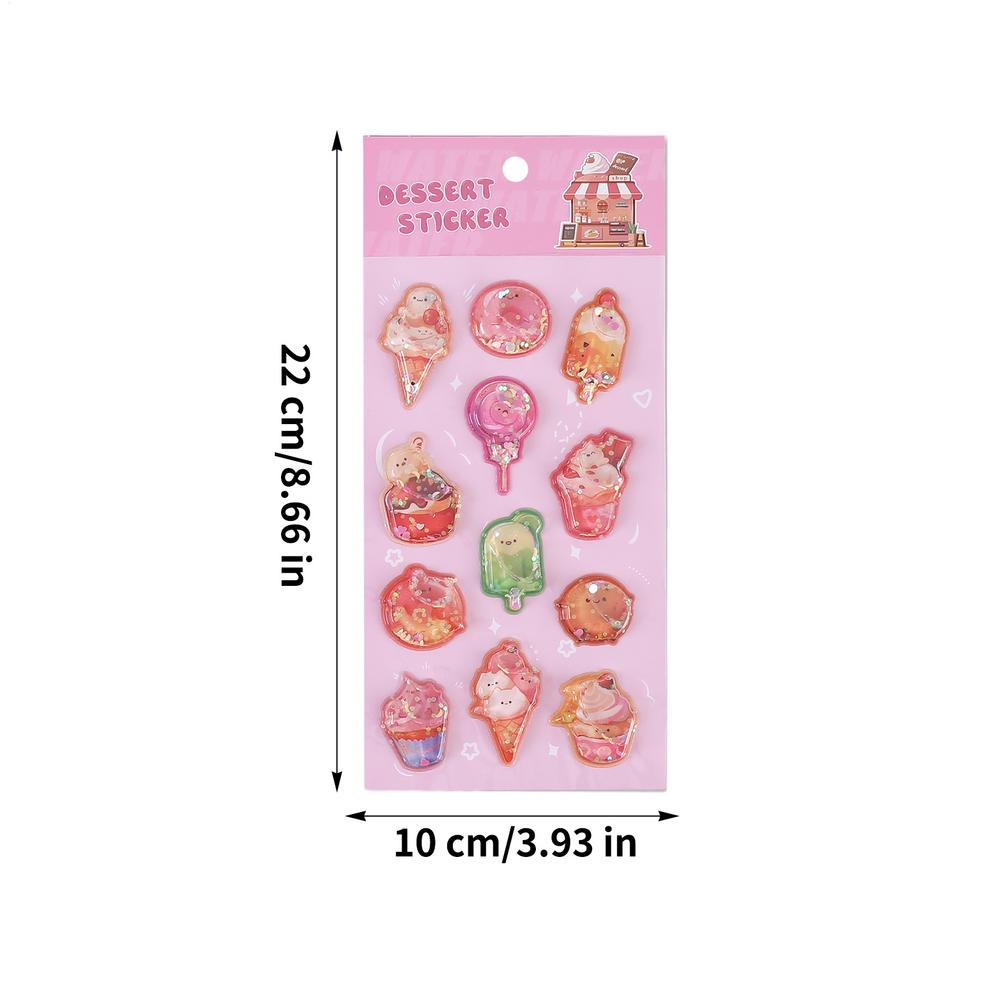 3D Stickers Embossed Adorable Assorted Decals Mini Hamburger Cartoon 3D Stickers for Boys Girls Children Teens Students Laptop