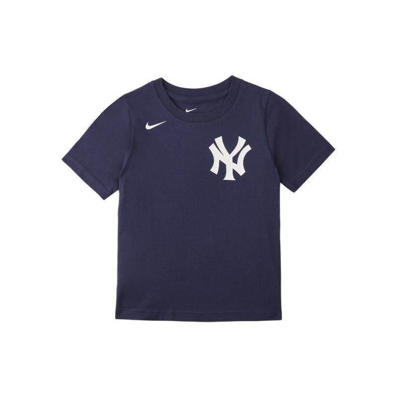 

Nike Logo Print Round Neck Pullover T-Shirt Kids Tops Dark-Navy DX5223-410 S
