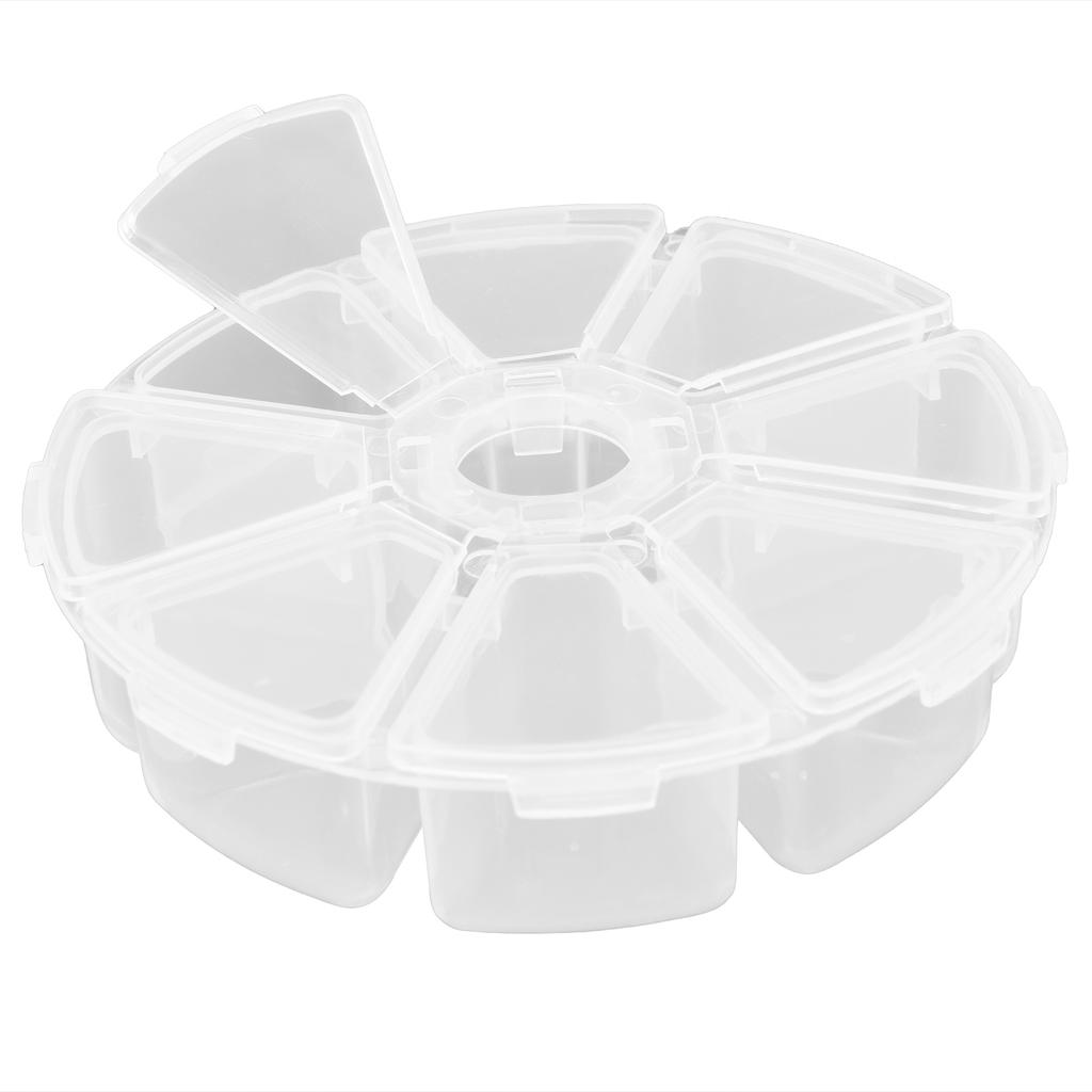 Smyckeskrin Plastmaterial Transparent Förvaringslåda med flera fack för Handgjorda Lösa Pärlor