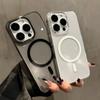 Ultra Thin Transparent Hard Phone Case For iPhone 15 17 Air 16 14 13 12 Pro Max Plus Magsafe Wireless Charge Magnetic Funda Capa