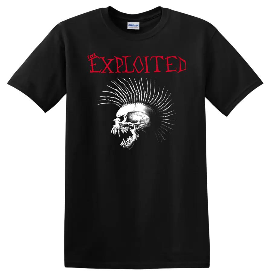 Skull Punk T Shirt with Mohawk Graphic Design Casual Tee for Music Lovers