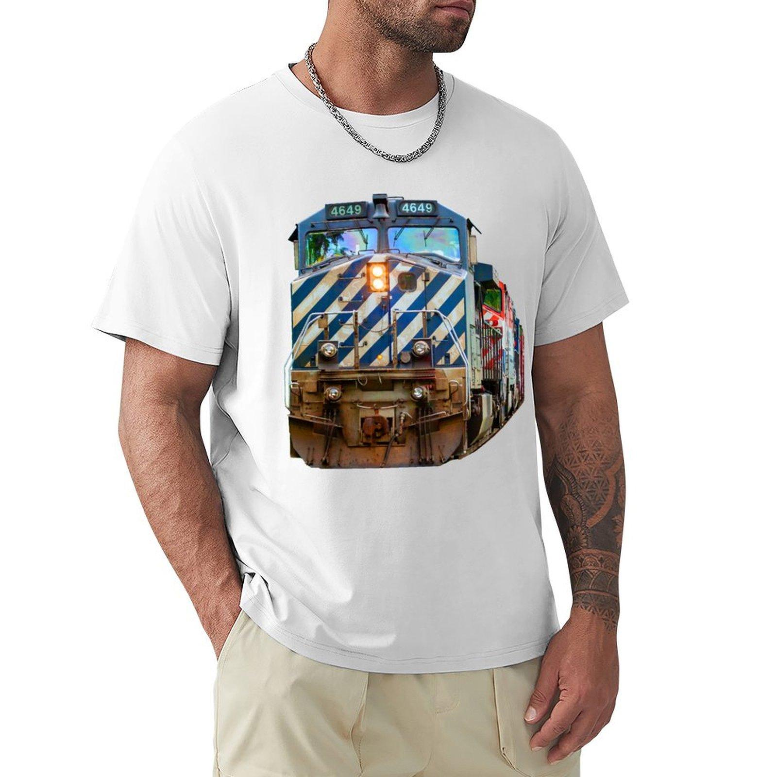 Locomotive In Canada Tshirt Minimalist Casual Short Sleeve Top S