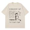 Schrodinger Cat Physics Quantum Mechanics Creative Print Summer Shortsleeved Cotton Tshirt Unisex Unisex Streetwear Loose Tshirts