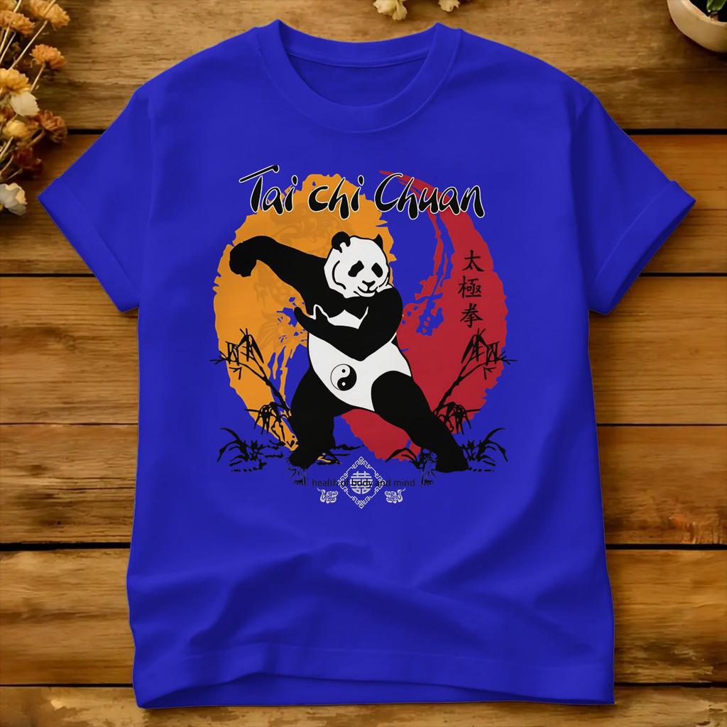 Tai Chi Yin Yang Golden Tshirt Summer Classic Tshirts 100 Cotton Trending Tee Shirt For Unisex Pattern Top Tees