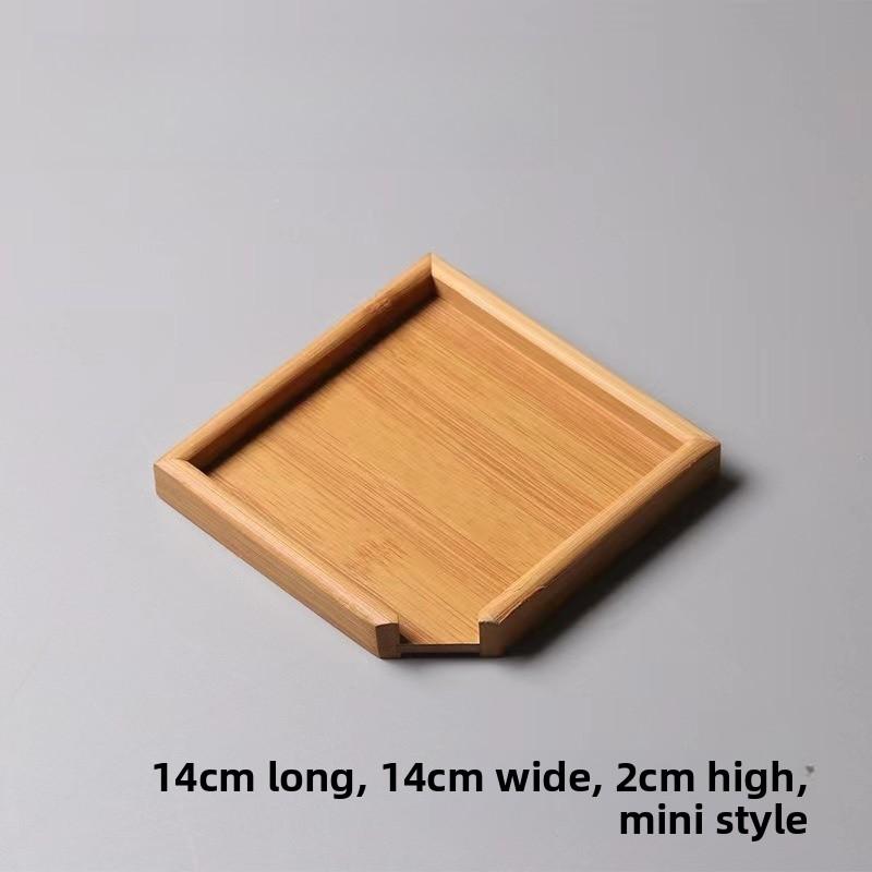 

1 шт. Квадратный поднос для чайного набора из черного дерева в китайском стиле, бамбуковая чайная коробка-канистра, гаджеты для чайной церемонии, поднос для хранения чая пуэр
