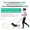 Dog Leash with Waist Bag Reflective Retractable Leash for Two Dogs Hands-Free Running Leash with Padded Handles Night Safety Walking Gear
