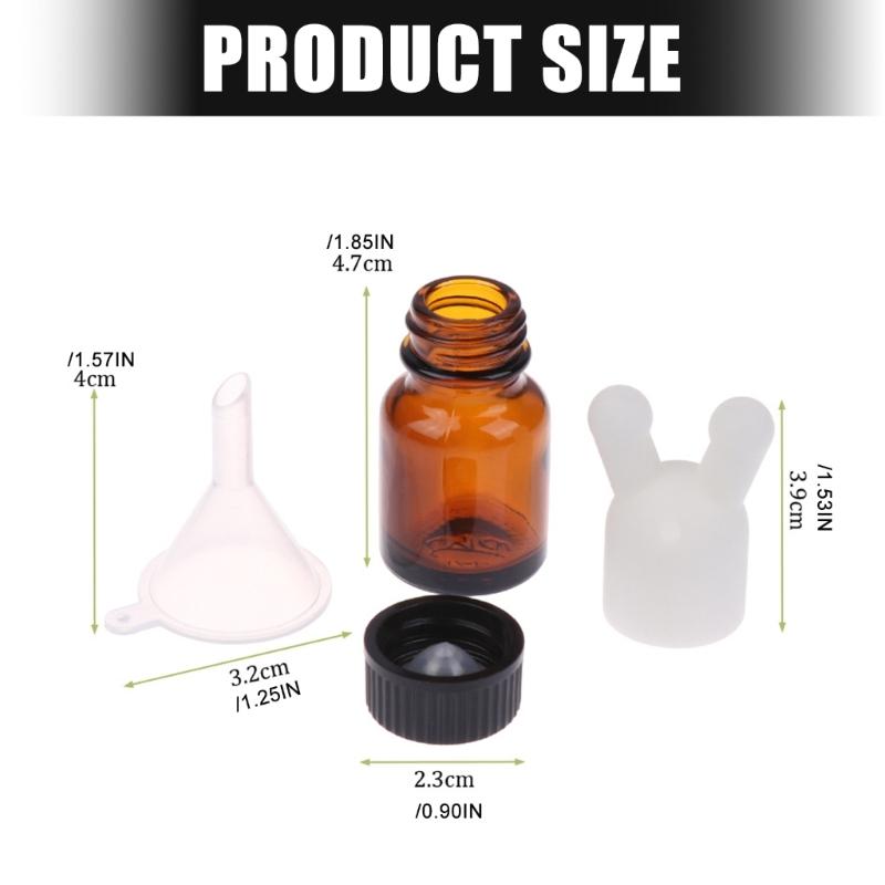 Portable Leakproof Essential Oil Inhaler Cap Small Perfumes Inhaler Dispenser Lids Funnel Set for Women and Men