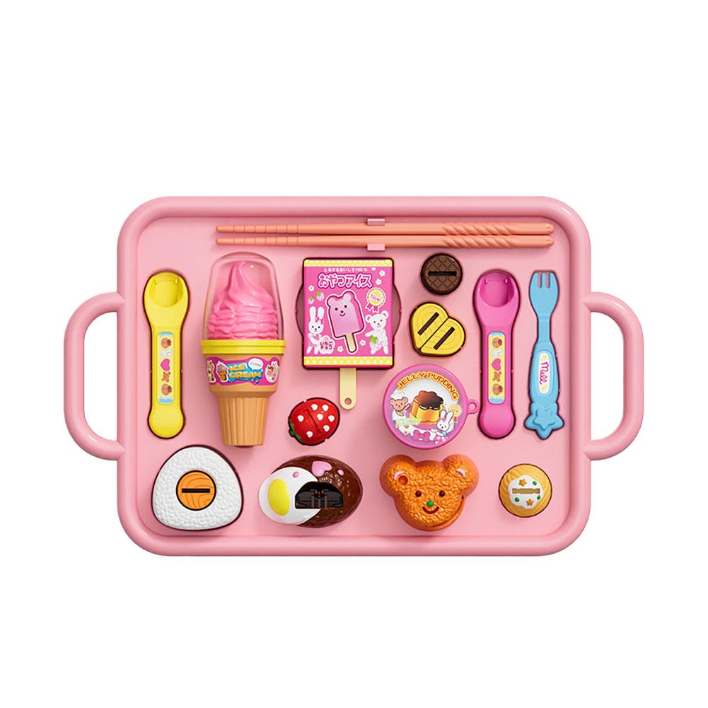 Pretend Play Pudding Feeding Toy Set with Magic Spoon Simulation Food Kitchen Toys for Kids Interactive Role Play Gift for Girls