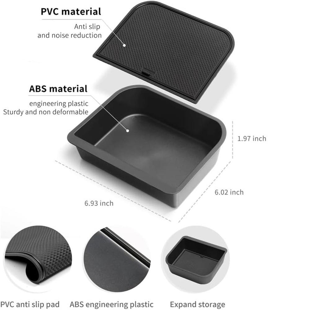 Armrest Storage Box Tray For Toyota Land Cruiser Prado 250 Lexus GX 550 2024-25