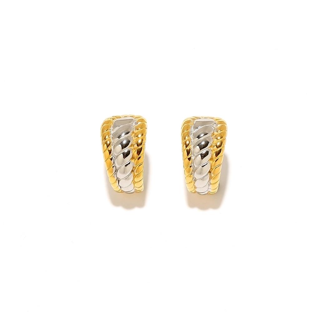 Yingtai 18K Gold Stainless Steel Stud Earrings with Vacuum Electroplating