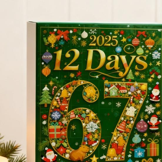 12-Day Christmas Advent Calendar with Acrylic Ornaments Easy-Open Windows Multifunctional Holiday Countdown Decoration for Kids Rooms And Cars
