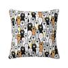 Colorful Animal Footprint Dog Paw Prints Cushion Cover  cm Velvet Throw Pillow Case for Living Room Bedding Sofa Pillowcase