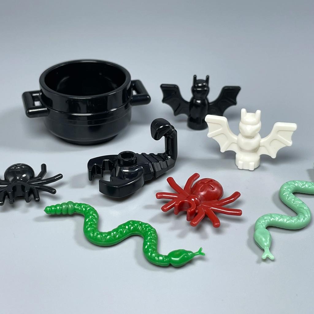 MOC Bricks Wilderness Survival Adventure Scene Snake Animals Food Forest Jungle Accessories Building Blocks Friend Toys Gifts