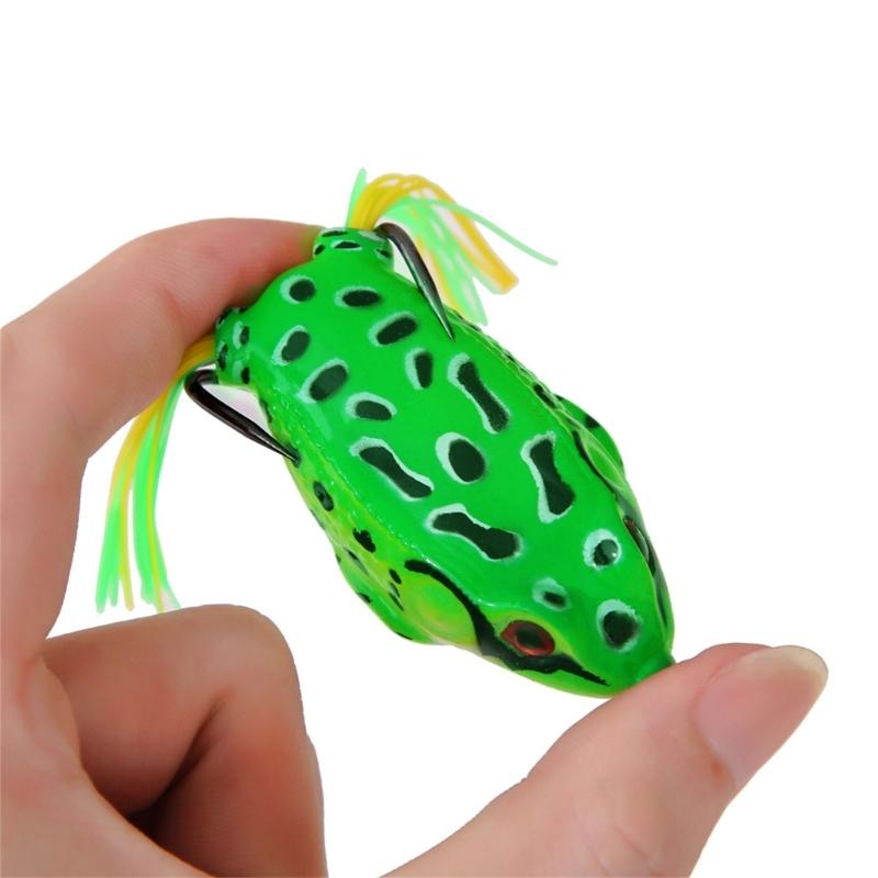 2Pcs Simulated Frogs Fishing Lures with Hook Frogs Lures Soft Tube Baits Reallistic Fishes tail Artificial Lures Enduring