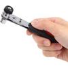 1/4" Wrench Screwdriver Ratchet Handle with Interchangeable Driver Bits and Hex Socket Ratchet Wrench Sockets Tool Sets Red+Black