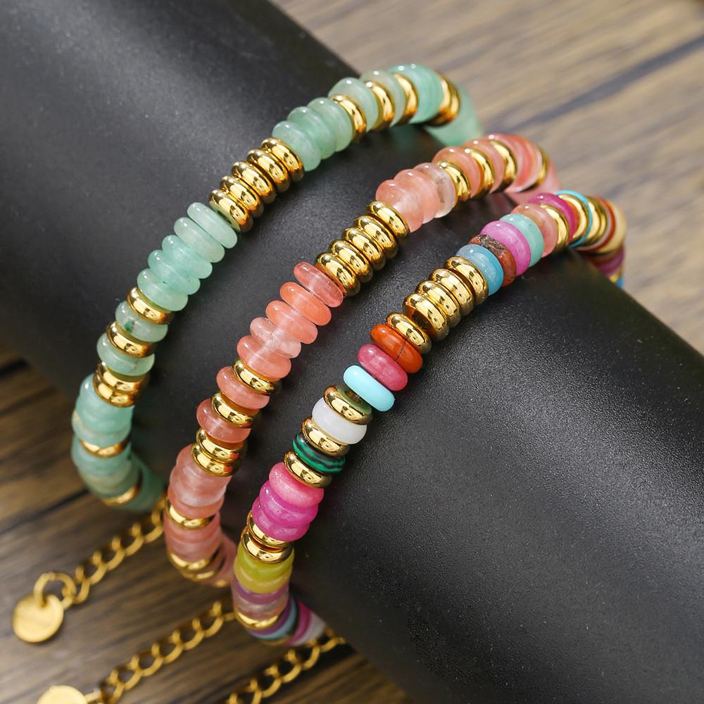 Style Natural Stone Beaded Bracelet For Women Handcrafted Crystal Jewelry Gift