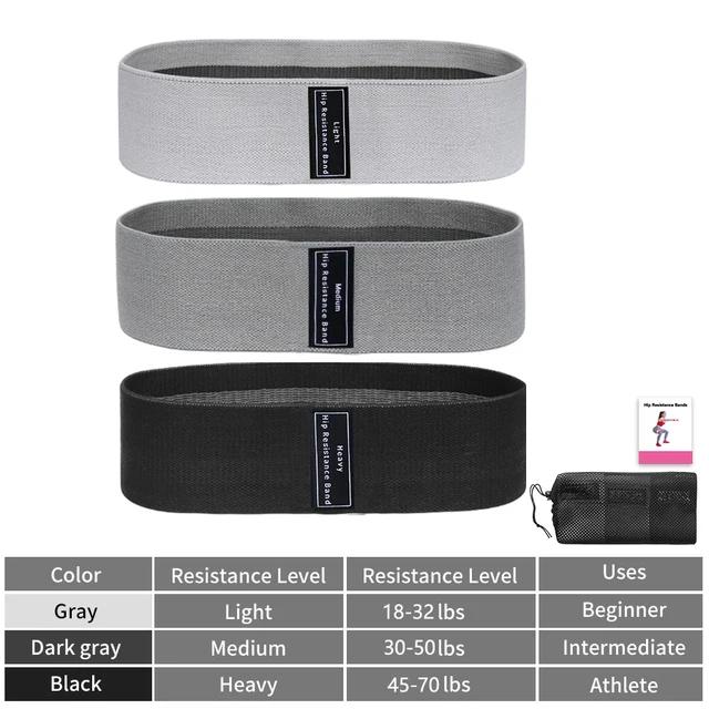 Stoffmotstand Hip Booty Bands Glute Lår Elastiske treningsbånd Knebøy Sirkel Stretch Fitness Strips Loops Yoga Gym Utstyr