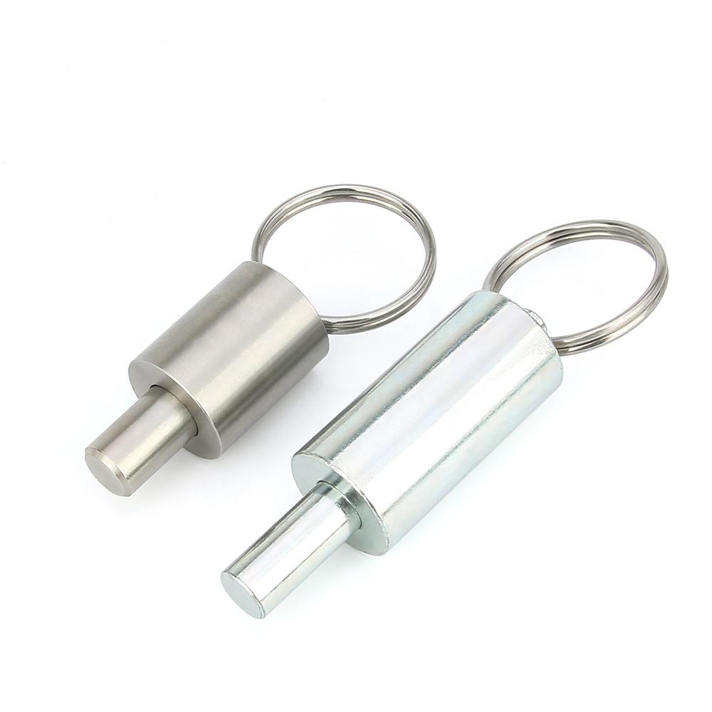 Factory Outlet Zinc-Plated Spring Pin Plunger Unthreaded Stainless/Carbon Steel Indexing Plungers With Pull Ring