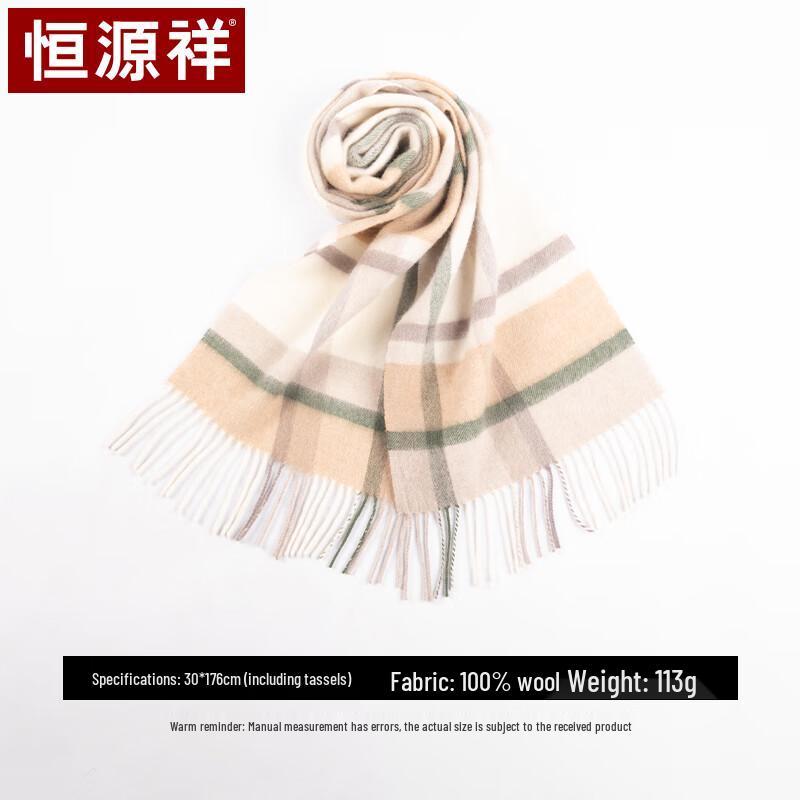 Hengyuanxiang Women's Pure Wool Thick Warm Scarf Shawl