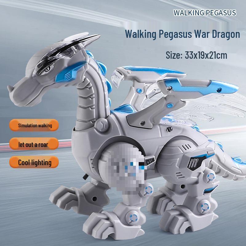 Tyrannosaurus Rex Electric Toy: Walking, Fire-Breathing Dinosaur Robot for Kids Aged 3-6
