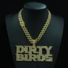 Dirty Birds Diamond Alloy Pendant Necklace - Rock Punk Football Team Men's Jewelry
