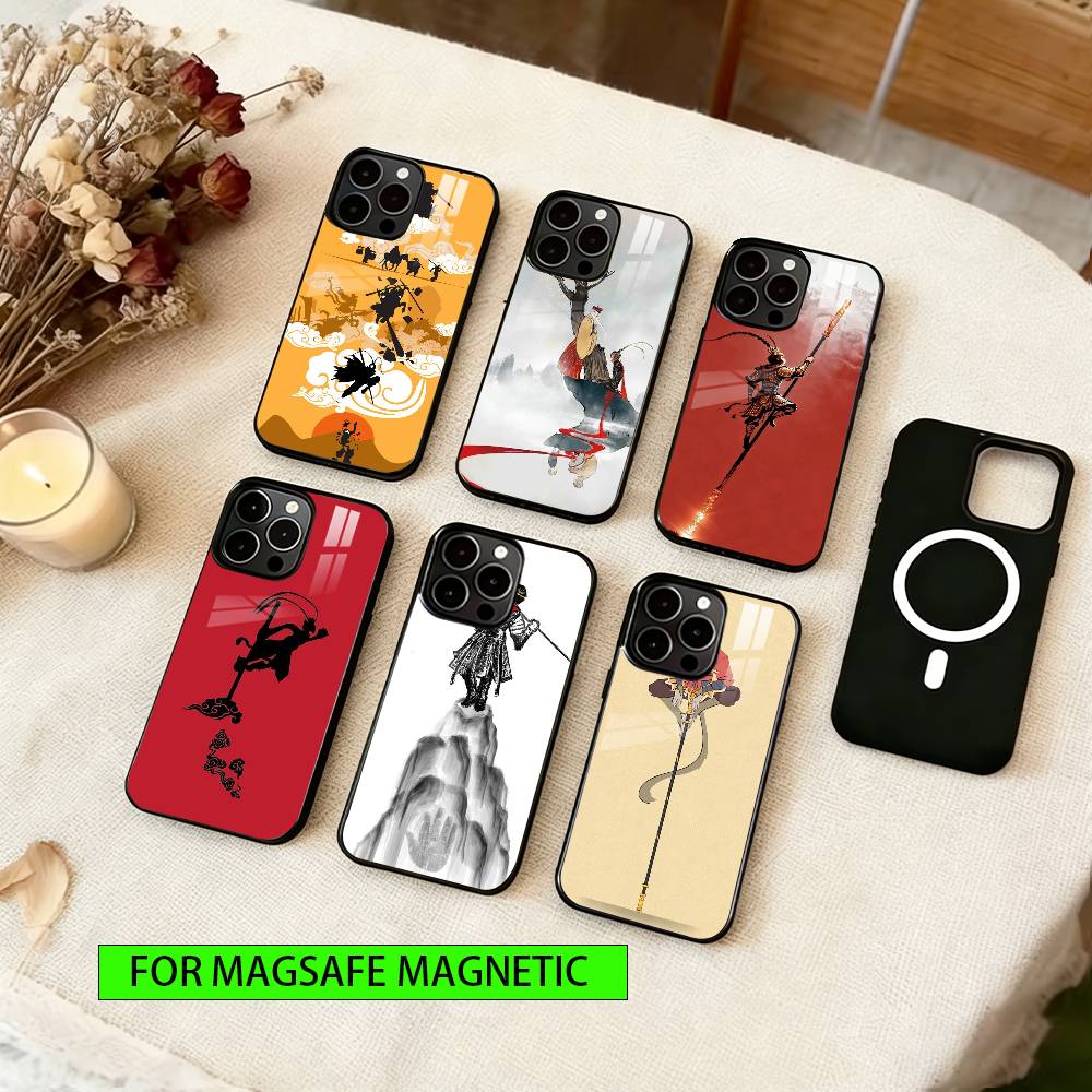The Monkey King Phone Case For iPhone17,16,15,14,13,12,11 Plus,Pro Magnetic For Magsafe Wireless Charging