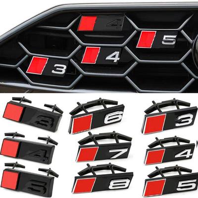 3d Style Abs for S3 S4 S5 S6 S7 S8 Letter Logo Car Stickers Front Decals Grill Cover Badge Decoration Accessories